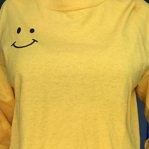 Freeze yellow smile cropped t-shirt